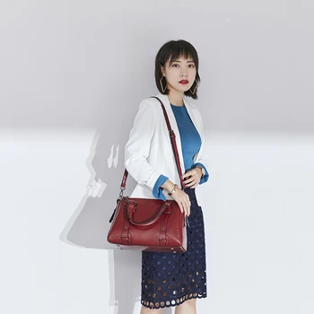 

Sundo Female High Quality Luxury Handbag Vintage Bucket Bags Tote Fashion Crossbody Bag Genuine Leather Shoulder Bag For Women