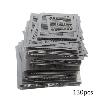 

130Pcs/set BGA Stencils Universal Direct Heated Steel Stencils for Notebooks Desktop Motherboards Soldering Supplies
