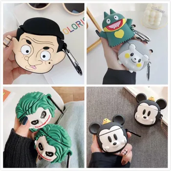 

3D Earphone Cases for AirPods Case Cute Elf Ball Dog Cartoon for Apple Air Pods 2 Cover Headphone Earpods Earbuds Case keychain