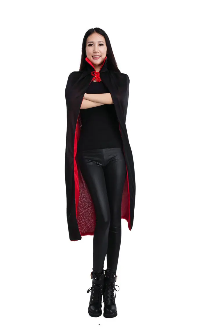 Wholesale Halloween Clothing Death Mantle Vampire Mantle Red And Black Double Color Mantle Double Layer Mantle