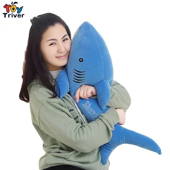 

Shark Plush Toy Triver Stuffed Ocean Sea Animals Doll Pillow Cushion Baby Kids Children Boy Girl Birthday Gift Home Decorations