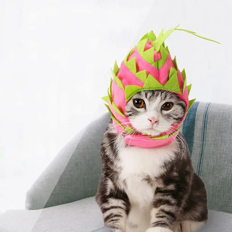 Забавный кот питая шляпа собака Хэллоуин повязка с фруктами на голову Pet костюм вечерние наряды U90A