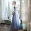 Blue Starry Sky Sequins Exquisite Evening Party Gown Cheongsam Elegant Mesh Dress Qipao Bridal Wedding Full Length Dress ► Photo 2/5