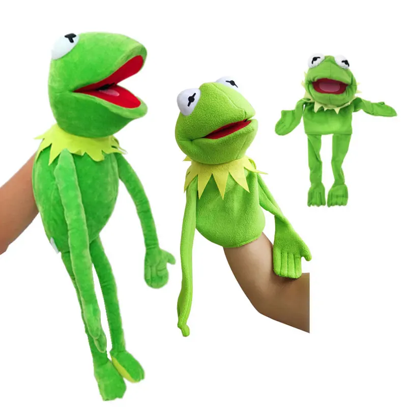 Кукла лягушка Kermit плюшевая ручная кукольная игрушка для шоу Muppet 40 см детские
