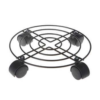 

1Pc Flower Plant Pot Round Wheels Mover Trolley Caddy Garden Tools Plate Stand 425D