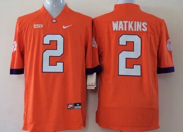 Clemson Tigers, Stitiched, DeShaun Watson, Sammy Watkins, Wayne Gallman II, Artavis Scott Ben Boulware для мужской Джерси - Цвет: Серебристый