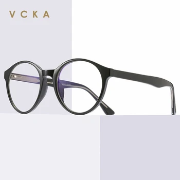 

VCKA BRAND DESIGN 2020 New Anti Blue Light Glasses Female Round Optics Frame TR90 Clear Computer Gaming Eyewear Female UV400