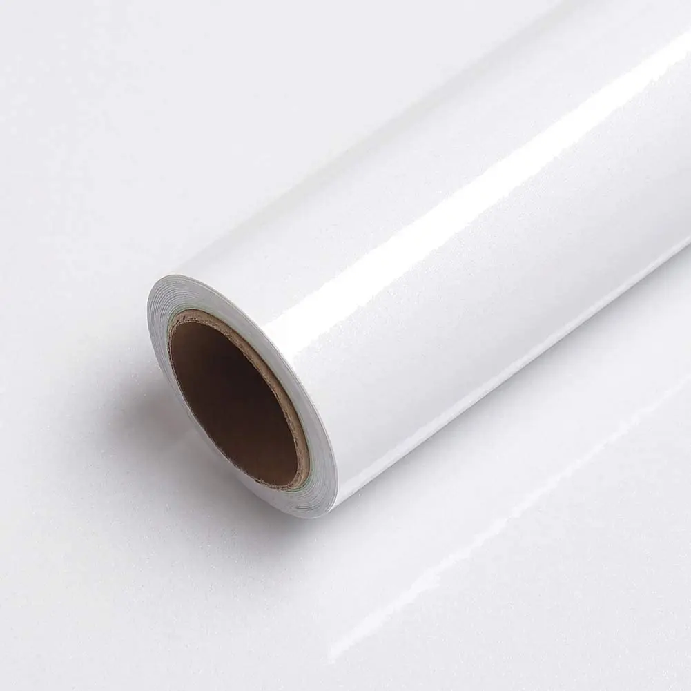 Glossy White Marble Contact Paper Self Adhesive Counter Removable
