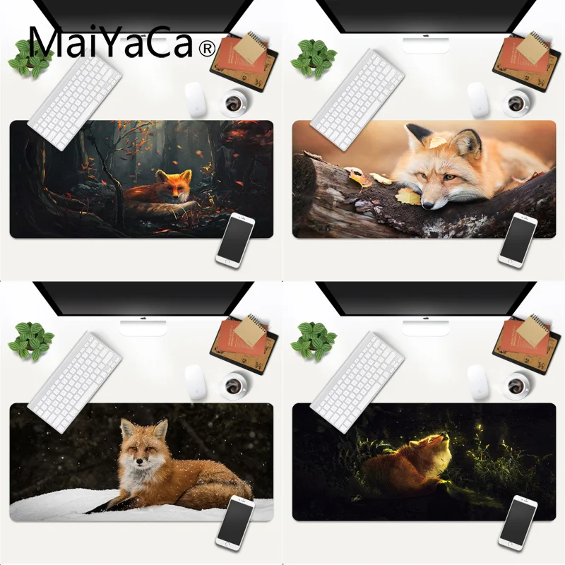 

MaiYaCa Your Own Mats Fox Rubber Mouse Durable Desktop MousepadÂ Gaming Mouse Pad Large Deak Mat 700x300mm for overwatch/cs go