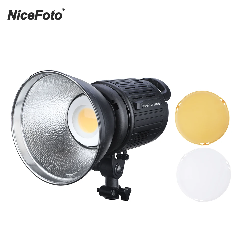 NiceFoto HC-1000B II Photography LED Video Light Lamp 100W LCD Display 3200K/5600K Stepless Adjustable Brightness CRI95