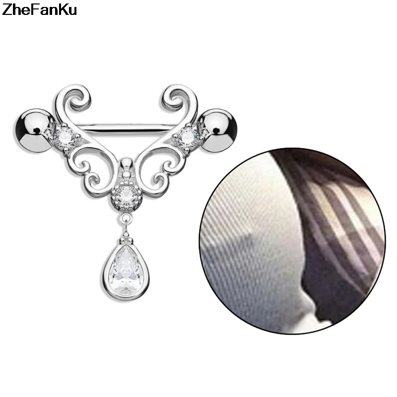 2 шт модный каплевидный кулон кольца для сосков сосок Nailzircon подвеска сосок пирсинг Щиты Бар украшения для сосков