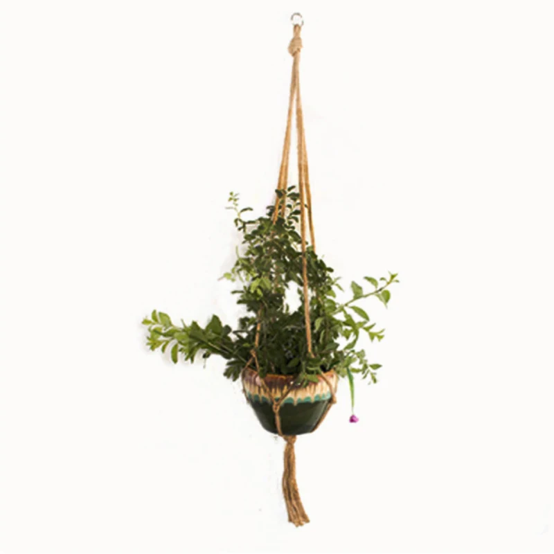 Handmade Rope Hanger Plant Lanyard Garden Basket Pots Holder Balcony Decor Flower Pot Hemp Net | Дом и - Цена: 214,98 - 252,30 руб.