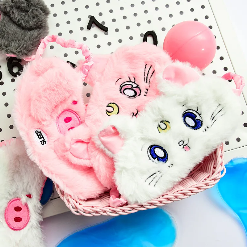 

Plush Sleep Eye Patch Student Funny Cute Cartoon Pajama Shade Eye Protection Mitigate Eyestrain Ice Eyeshade
