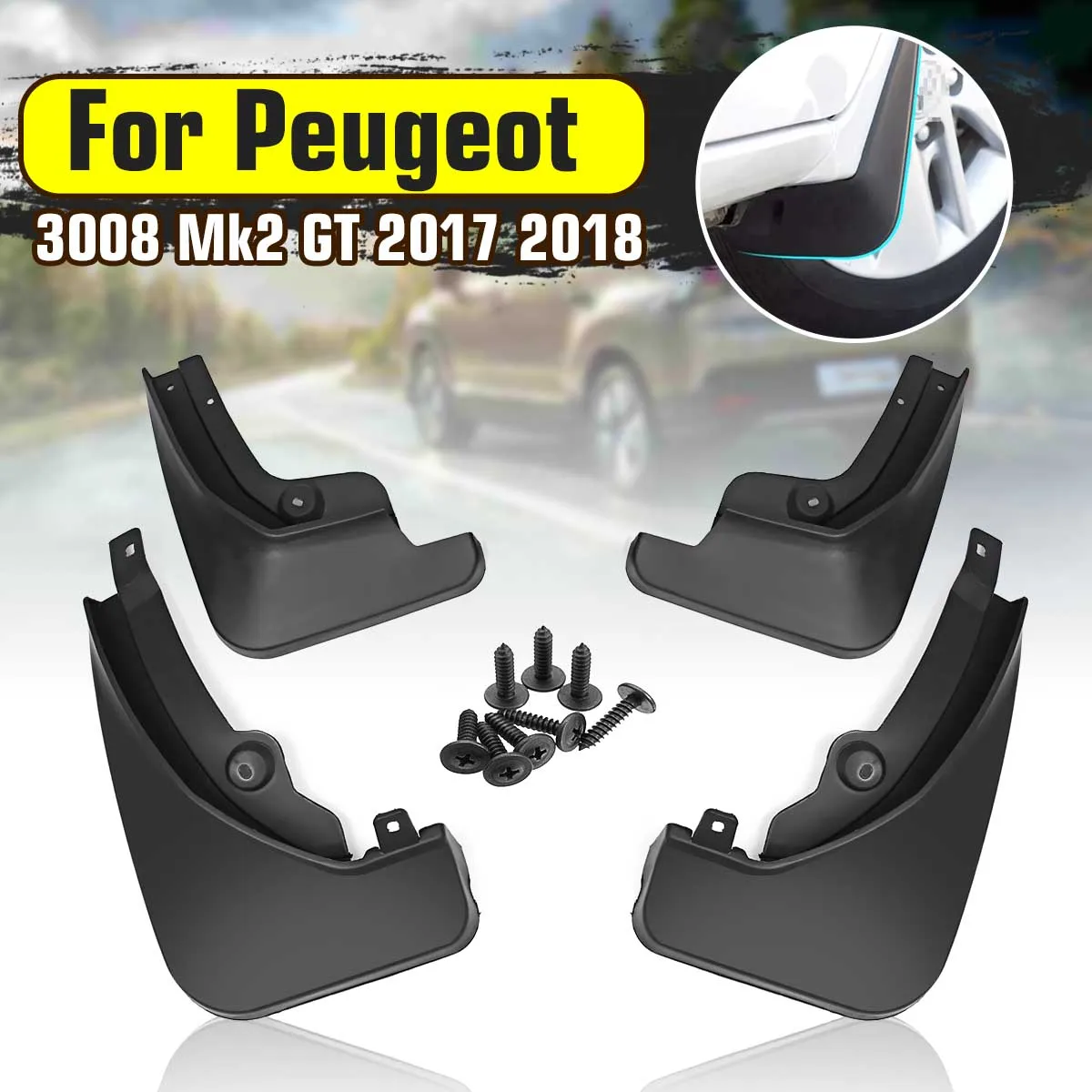 Автомобильный грязеотталкивающий клапан для Peugeot 3008 Mk2 GT 2017 2018 2019 Брызговики|splash