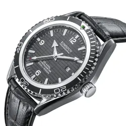 Швейцарские часы мужские роскошные брендовые профессиональные часы с морским циферблатом Простые повседневные мужские светящиеся