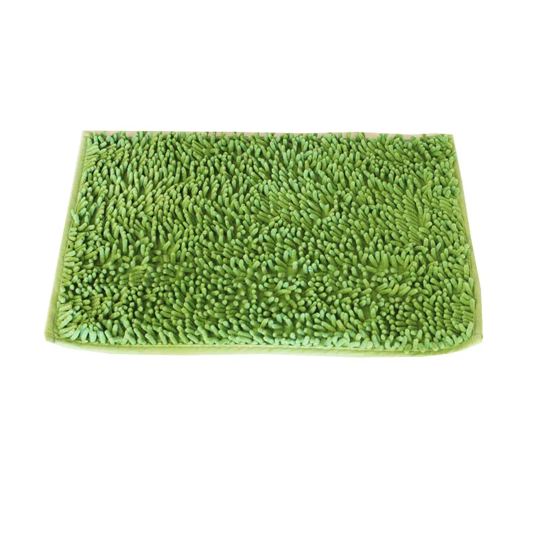 High Quality Green Thick Chenille Bedroom Kitchen Living Room Carpet Bathroom Door Non-slip Mat Free Teapot