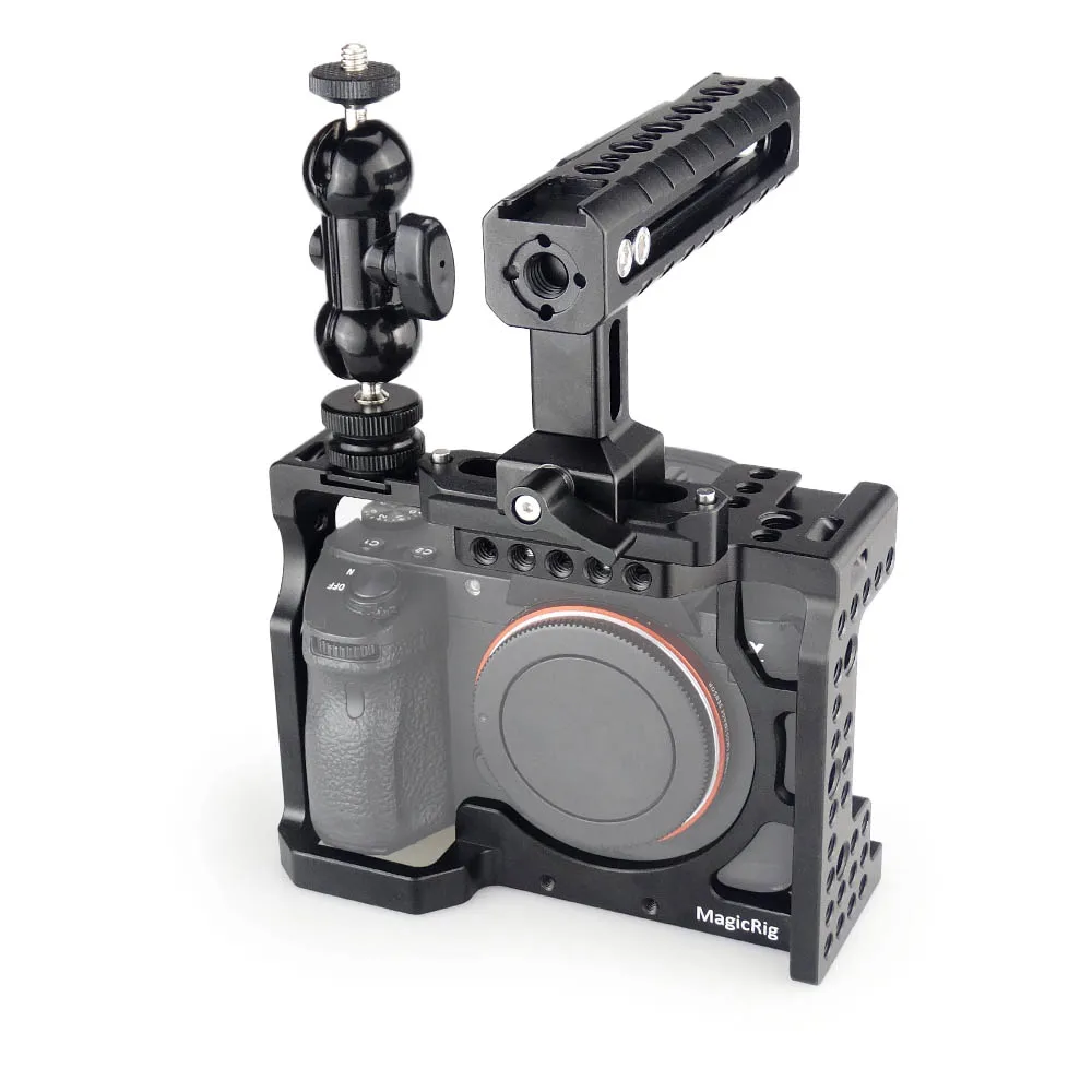 MAGICRIG DSLR камера клетка с ручкой NATO и шаровой головкой для sony A7II/A7III/A7SII/A7M3/A7RII/A7RIII камера комплект расширения