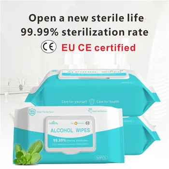 

Disinfectio Wipes 50 PCS Hand Cleaning Antiseptic Pads Large Wet Wipes 75% Wipes Alcohol Family Daily Cleaning Kitchen Bathroom