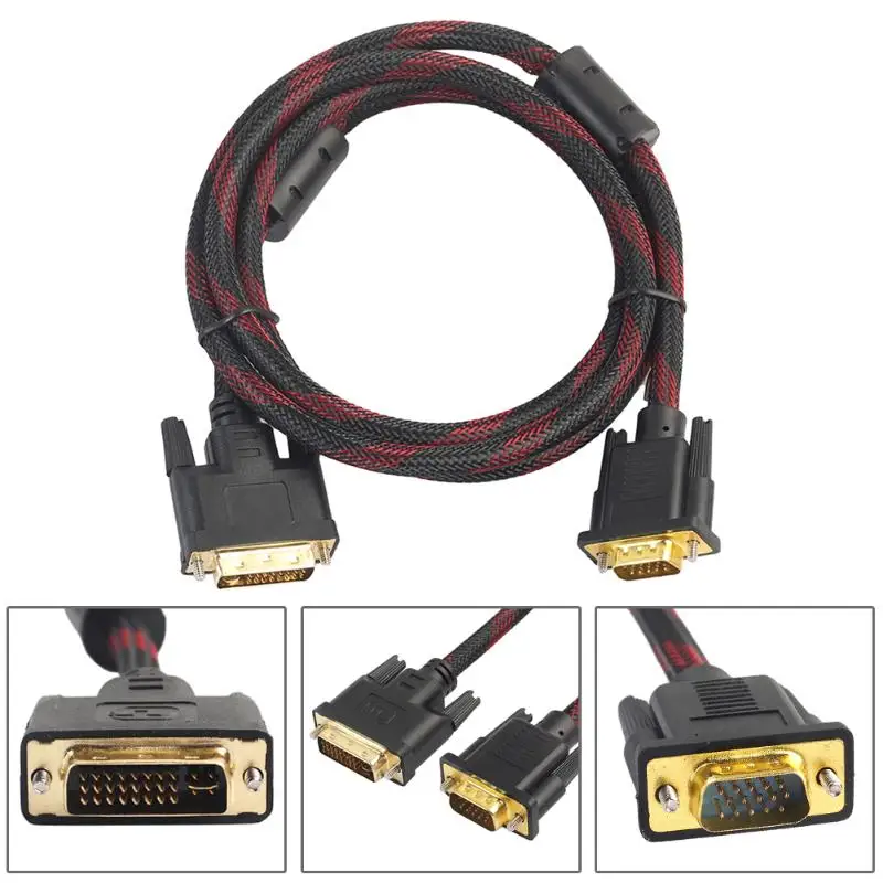 DVI-I 24+ 5 поворот к VGA подключения провода кабель мужчин и мужчин видео линии 4.6ft