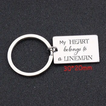 

From Lineman Wife Keychain My Heart Belongs To A Lineman For Husband Gift Valentine Exclusive Accessories