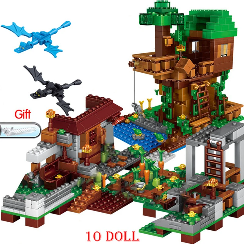 2020 NEW Sets Building Blocks Lepining Village City Tree House Minecraftinglys Waterfall Warhorse Bricks Toys For Children 2020 NEW Sets Building Blocks Lepining Village City Tree House Minecraftinglys Waterfall Warhorse Bricks Toys For Children