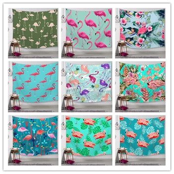 

Flamingo Printed Polyester Wall Hanging Tapestry Room Decorative Wall Tapestry Carpet Beach Towel Rectangle Tablecloth