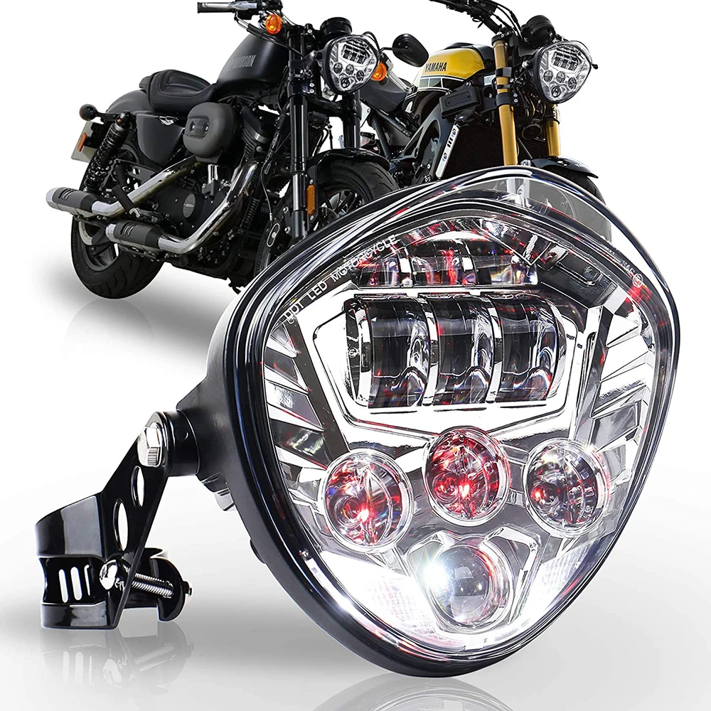 7 inch Universal Motorcycle Headlight with Bracket Clamp for Harley