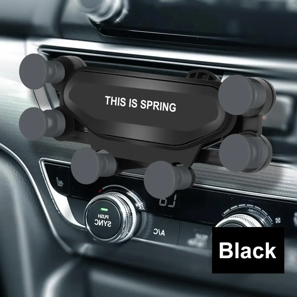 WeeYRN обновление 360 Вращение держатель для телефона в машину(car phone holder) вентиляционное отверстие крепление клип авто Поддержка подставка для телефона Универсальный держатель для телефона для айфон huawei - Цвет: Black