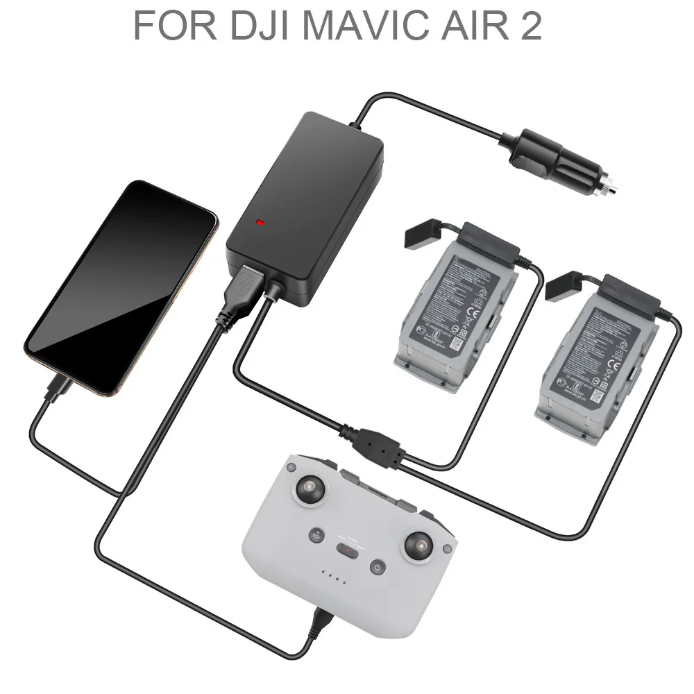 Автомобильное зарядное устройство для DJI Mavic Air 2 зарядный концентратор быстрое