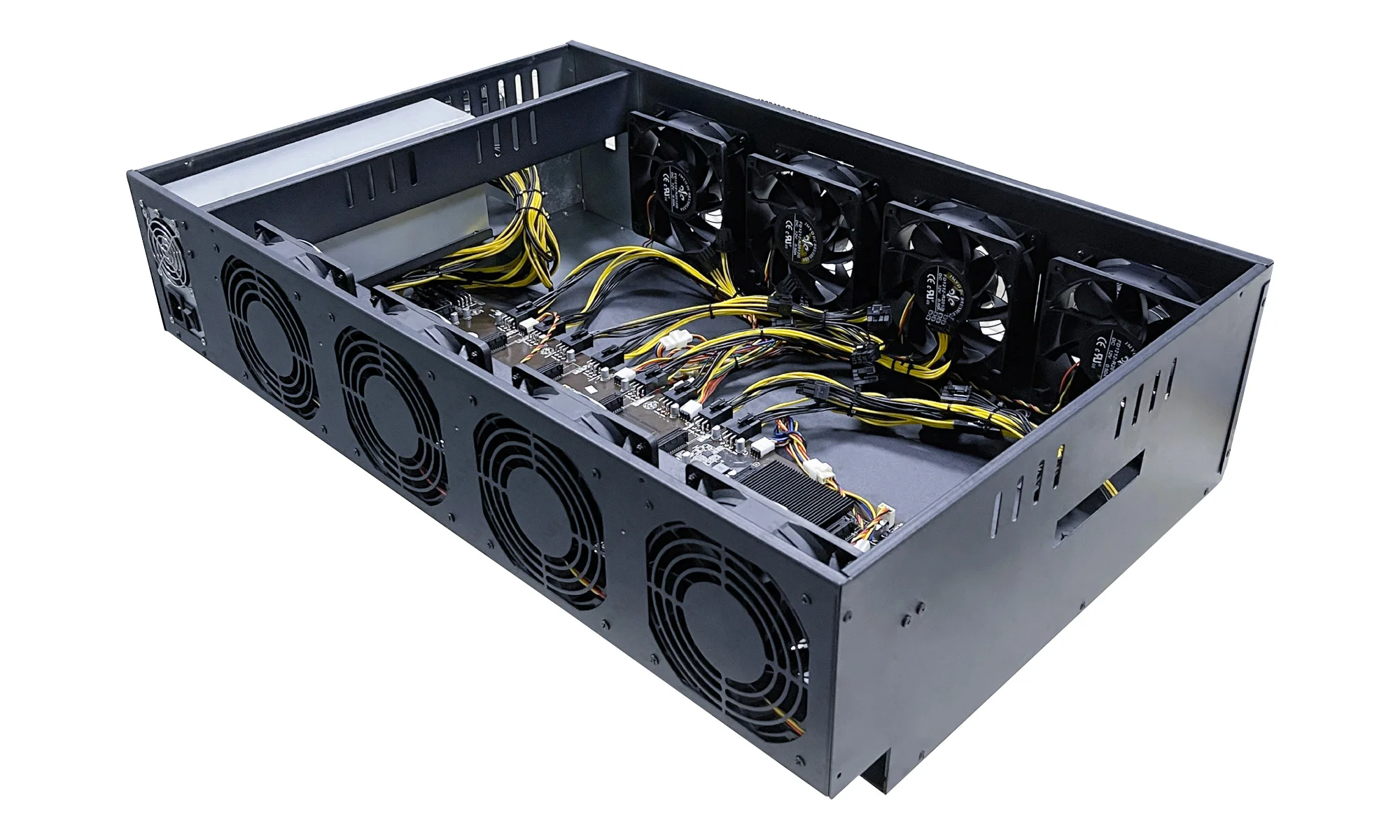 Шасси для оборудования майнинга шасси 8 разъемов PCI карт источник питания 2000 Вт