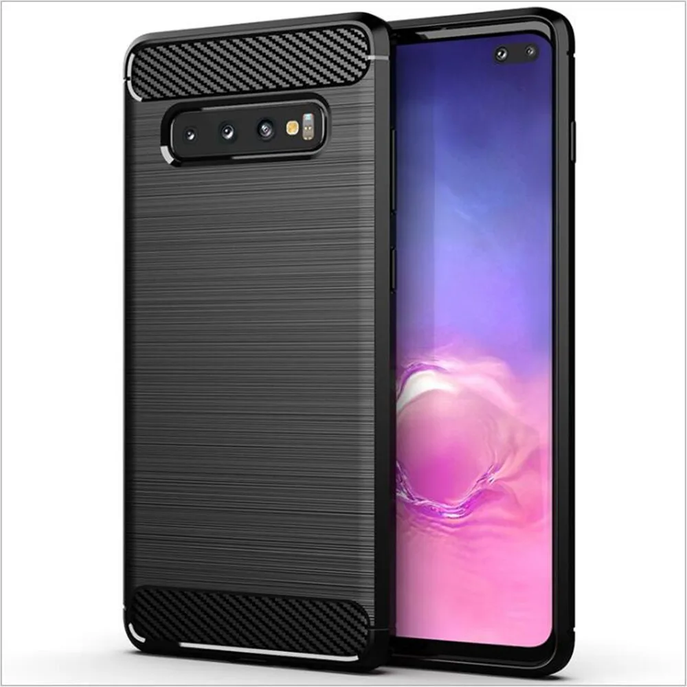 Чехол из углеродного волокна для Samsung Galaxy S10 Plus чехол телефона с полной защитой S 10