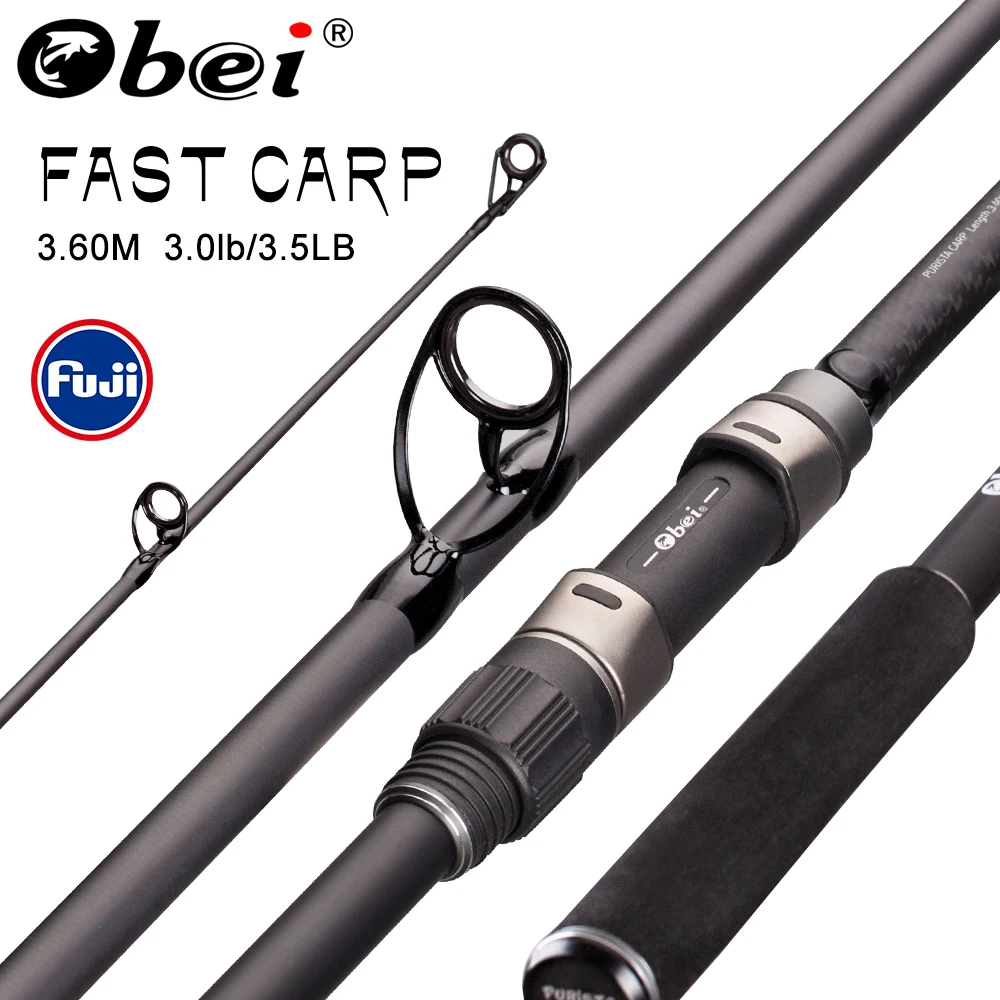 Obei Purista Carp Fishing Rod Carbon Fiber Fuji Spinning Rod Pesca 4.25lb  Power 40-160g 3.60m Hard Pole Surf Rod