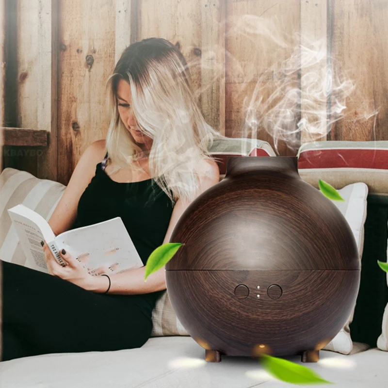 

600Ml Led Light Ultrasonic Air Humidifier Mist Maker Fogger Electric Aroma Diffuser Essential Oil Aromatherapy Household Eu P