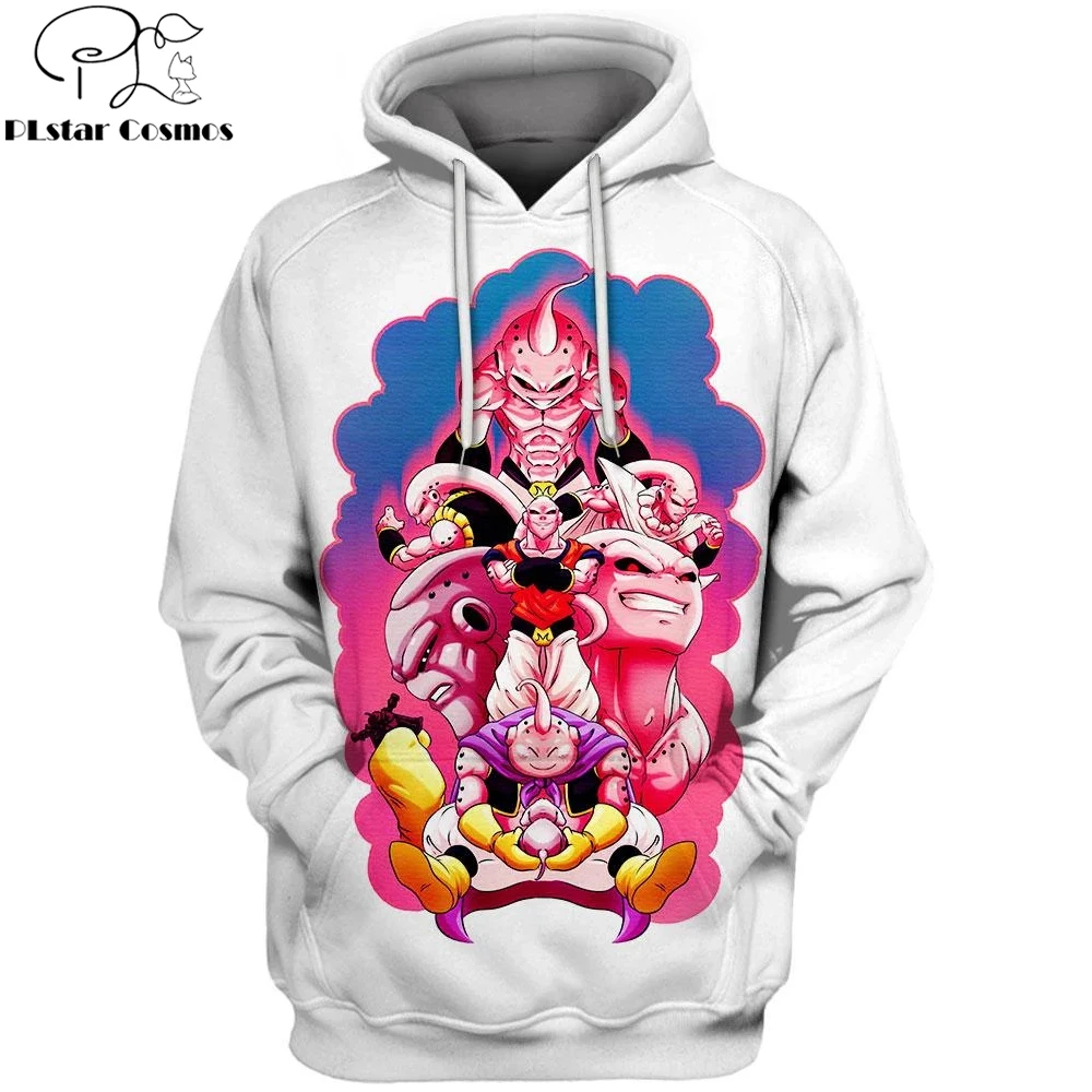 Новинка, модные мужские толстовки с капюшоном, аниме Dragon Ball Z Majin Buu, 3D принт, толстовка с капюшоном, унисекс, уличная одежда, sudadera hombre