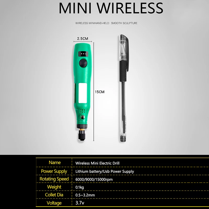 Беспроводная Дрель электроинструменты электрическая мини дрель шлифовальные аксессуары набор 3,6 В Беспроводная мини гравировальная