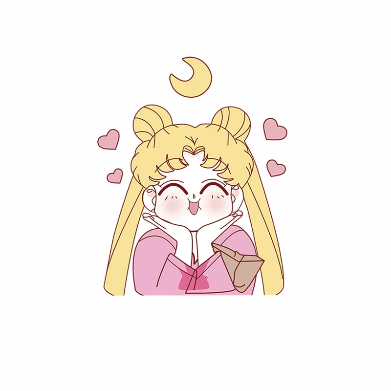 1 шт. милые наклейки с персонажами Сейлор Мун рисунок патч луна кошка Волшебная