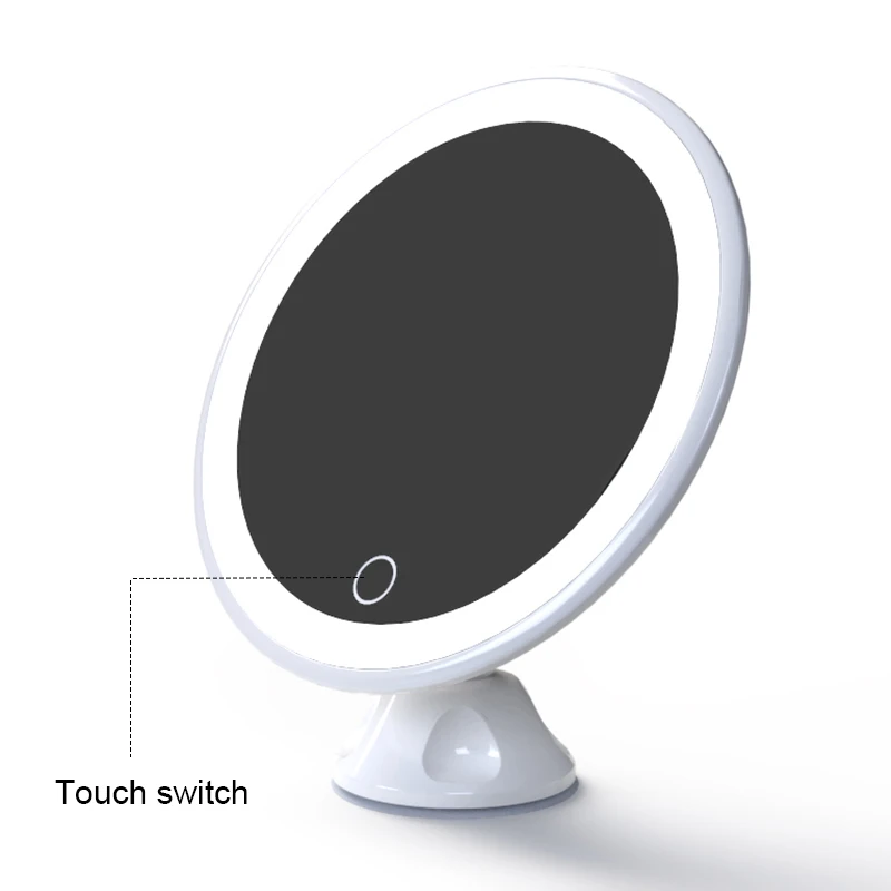 Светодиодный светильник, зеркало 5X/7X/10X, увеличительное зеркало для макияжа с блокировкой мощности, кольцевой светильник на присоске, вращающаяся на 360 градусов, Регулируемая рука - Цвет: WHIT 10X