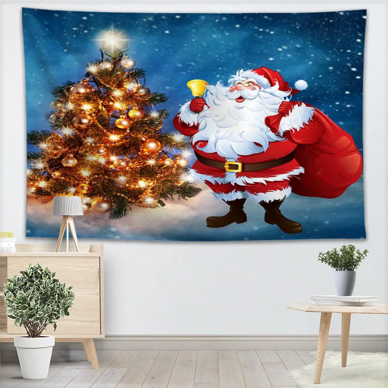 Merry Рождество настенный гобелен простыни домашние декоративные гобелены пляжное полотенце Йога коврик одеяло, скатерть гобелен - Цвет: 11