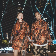 Тренч в стиле хип-хоп для влюбленных; ветровка камуфляжного цвета; модная