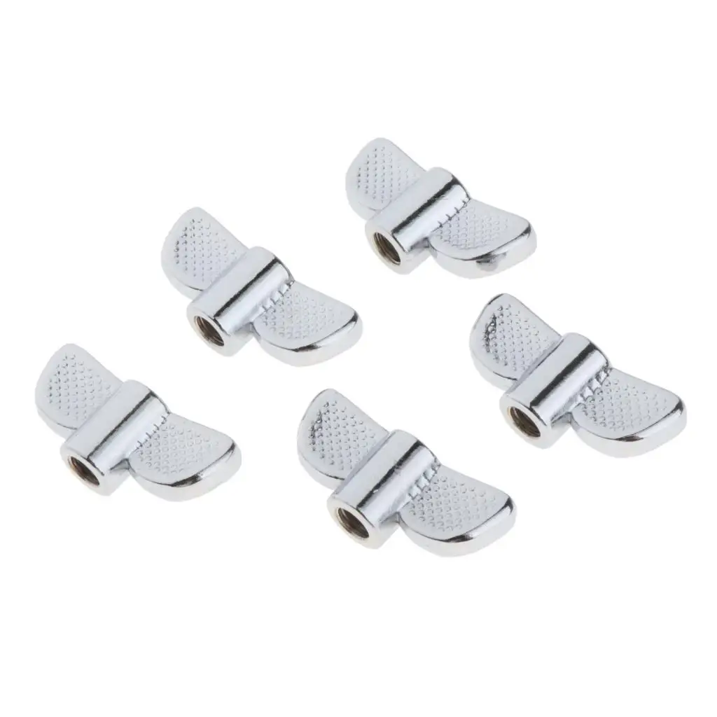 5pcs Drum Cymbal Stand Wing Nut Drum Set Kit Replacement Parts for Practice Stage Performance Percussion Instrument Accessories