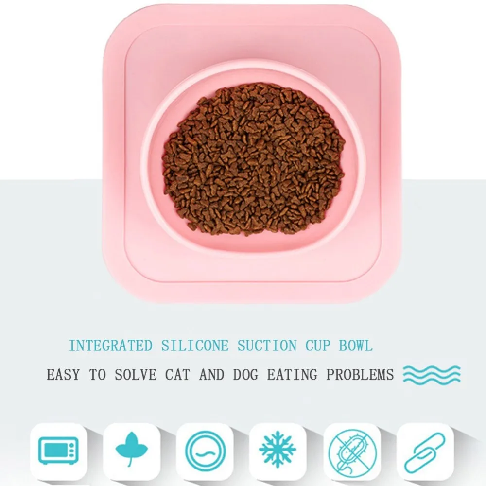 Миска для домашних животных, контейнер для еды, силиконовые лакомства для собак и кошек, более комфортное питание для котенка и щенка