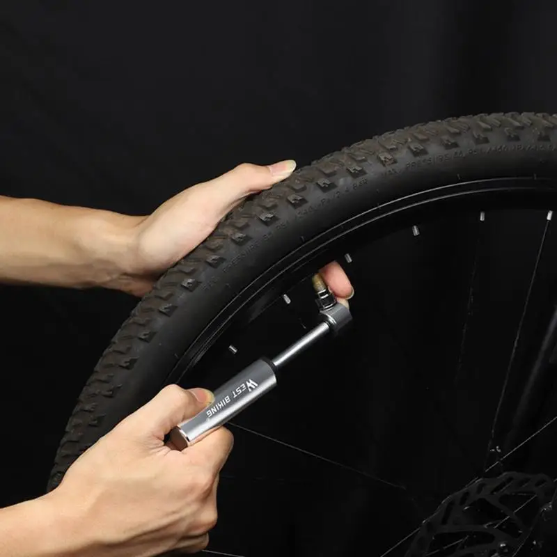 Durable Bicycle Pump Portable Delicate Design Aluminum Bicycle Tire Air Inflator MTB Bike Air Pump for Basketball