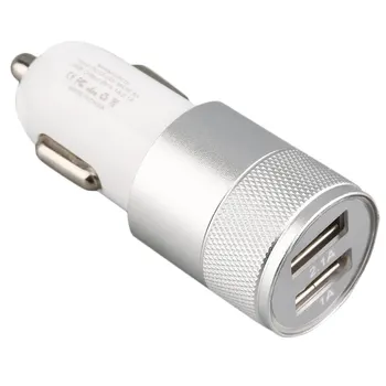 

Aluminum Anti-Corrosion and Sustainable Use 1.0/2.1A Dual-USB Port Aluminum Alloy Universal Quick Car Charger Adapter