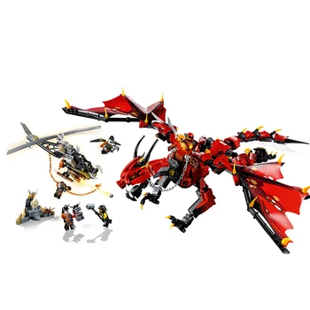 

Ninjagoes Movies Flame Spys Red Dragon Compatible Lepining Ninjagoes 70653 70652 Building Blocks Bricks Toys Christmas Gifts