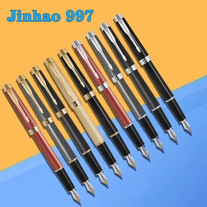 Jinhao 997 матовая металлическая перьевая ручка с тонким наконечником 0 5 мм письмо