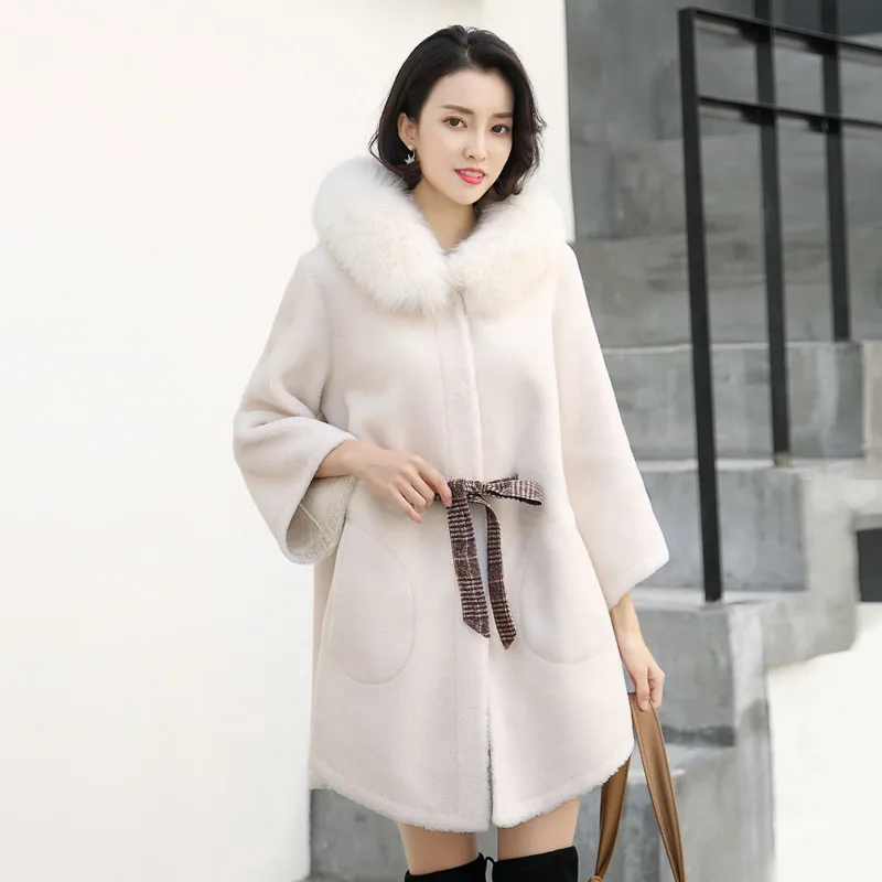 

Autumn Winter Coat Clothes 2020 Real Fur Coat Female 100% Wool Jacket Korean Vintage Sheep Shearling Coat Manteau Femme 18366
