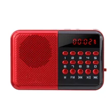Портативное минирадио USB перезаряжаемая портативная цифровая FM TF карта MP3-плеер динамик с Светодиодный индикатор питания дисплея-функция памяти
