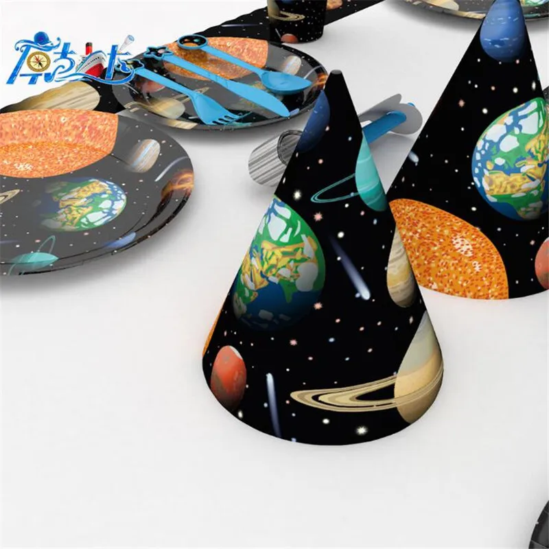 60 шт./компл. Dreams Universe Planet Interstellar одноразовые наборы посуды день рождения вместе столовая посуда