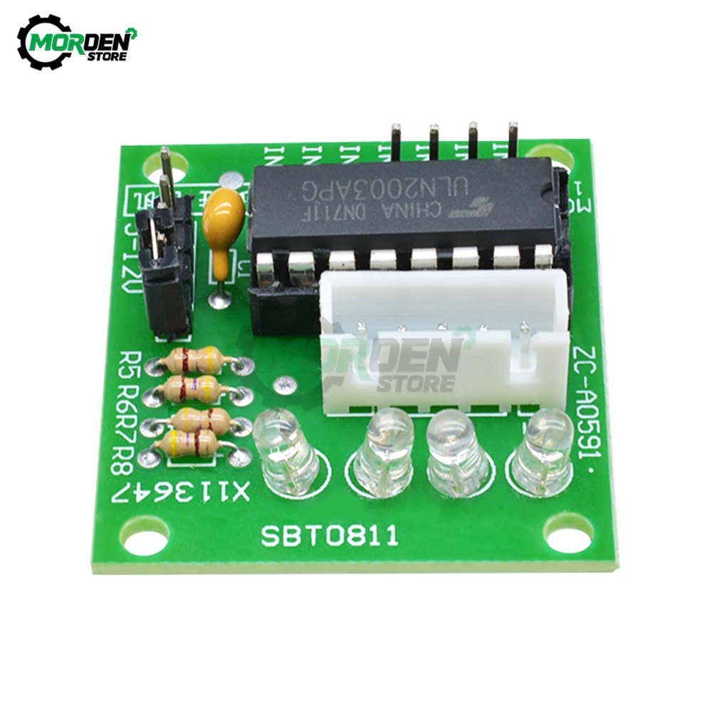ULN2003 Driver Board Module + 28BYJ-48 5V/12V Reduction Gear Stepper Motor 4 Phase Step Motor for Arduino 1 Set