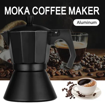 

3/6 Cups Coffee Maker Pot Aluminum Italian Mocha Espresso Latte Stovetop Filter Moka Coffee Maker Coffee Pot For Kitchen